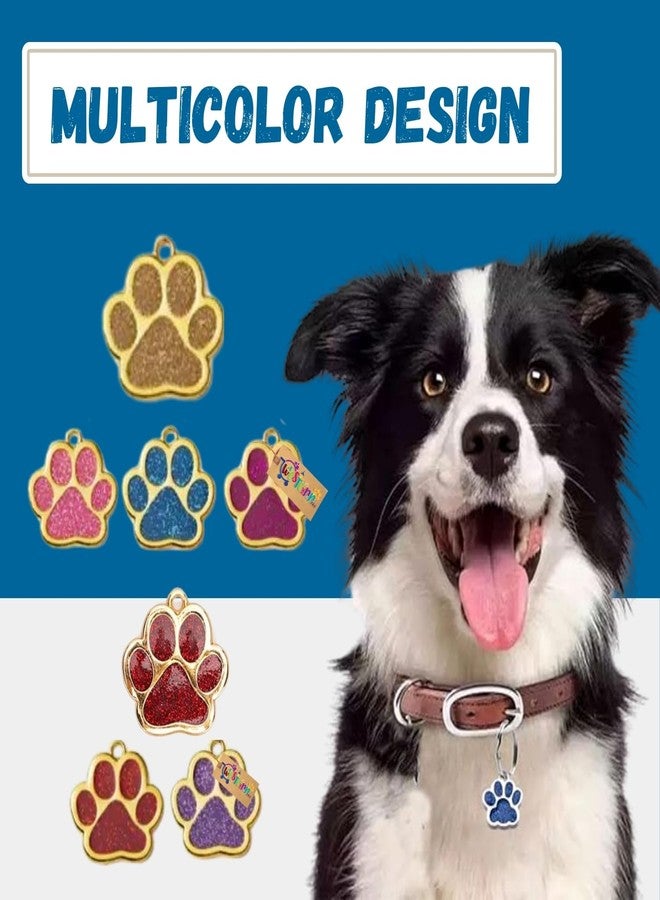 Western Era Pet Glitter Paw Tag - Stylish & Durable Pet ID Tag for Dogs & Cats, Sparkling Glitter Paw Design for a Chic Look, Lightweight & Comfortable, Perfect for Ensuring Your Pet's Safety & Style - Image 3